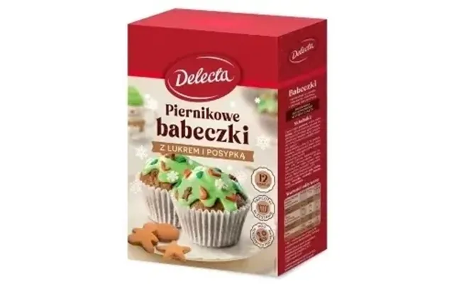 Delecta Gingerbread Cupcakes With Green Icing And Sprinkles 360