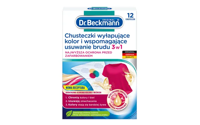 Dr. Beckmann 3in1 Color Fixing And Dirt Removal Wipes - 12 Pieces