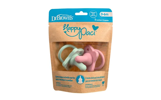 Dr Brown's Happy Paci Baby Dummy Nipple - Silicone