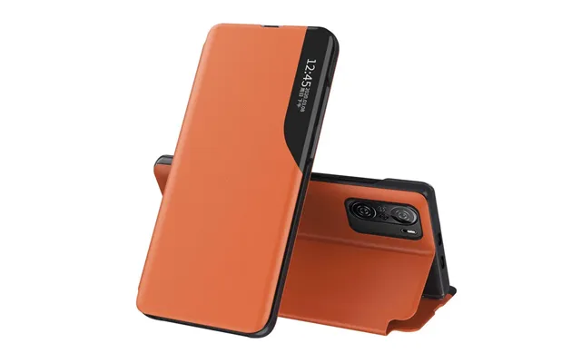 Eco Leather View Case Elegant Case With Flip Cover And Stand Function Xiaomi Redmi K40 Pro K40 Pro K40 Poco F3 Orange