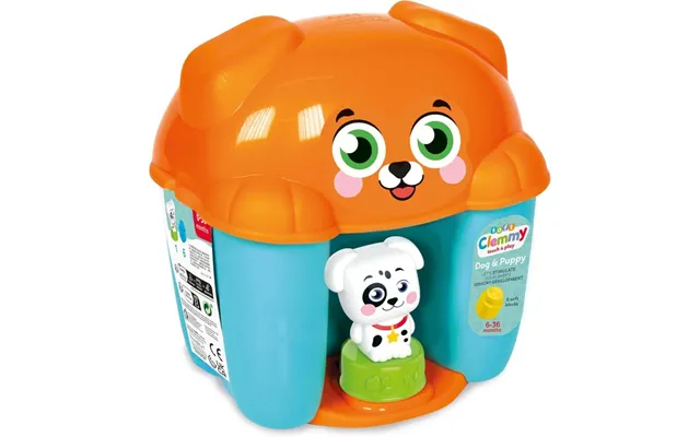 Educational Toy - Soft Clemmy Puppy Basket With Building Blocks, 6 Months , Clementoni