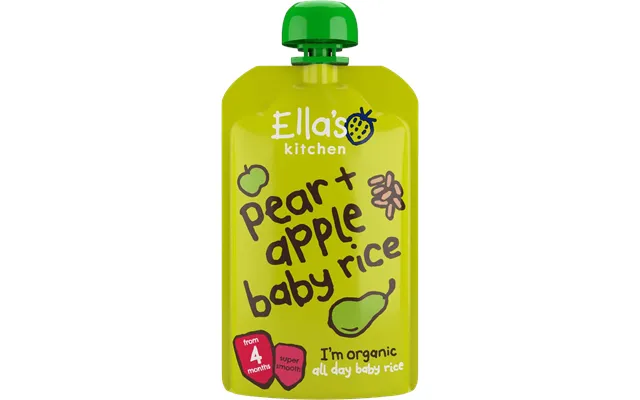 Ella's Kitchen Organic Baby Rice - Pear And Apple 120 G