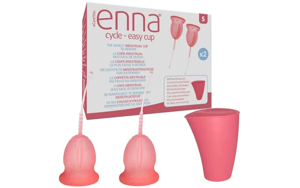 Enna Cycle Easy Menstrual Cup Size S - 2 Cups Sterilized Box