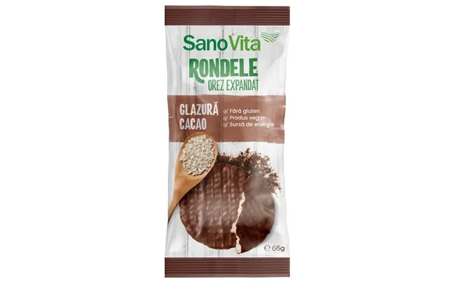Expanded Rice Rounds With Cocoa Glaze - 66 Gr