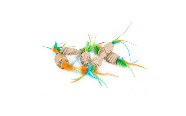 Farm Company Natural Cardboard Cat Toy With Feathers - 6cm