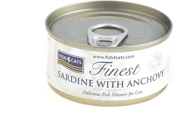 Fish4cats Canned Cat Food Finest Sardines With Anchovies 70 G product image