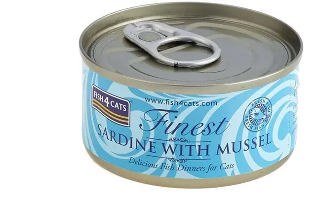 Fish4cats Canned Cat Food Finest Sardines With Mussels 70 G product image