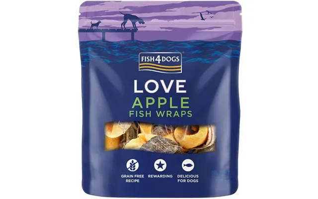 Fish4dogs Dog Treats Fish Rolls With Apple 90 G