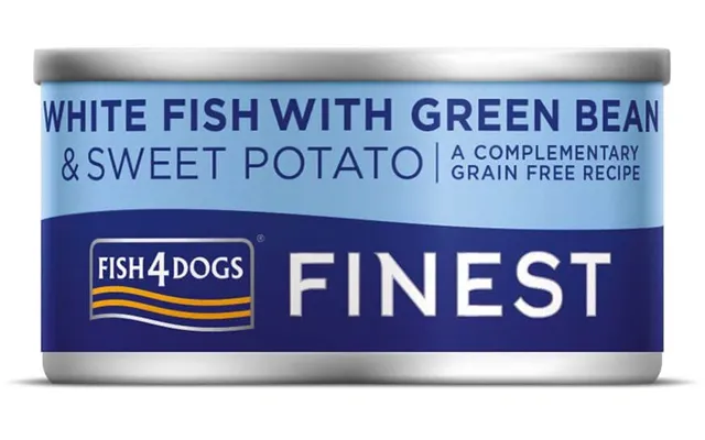Fish4dogs Finest Canned Dog Food With White Fish - Sweet Potatoes And Green Beans 85 G product image