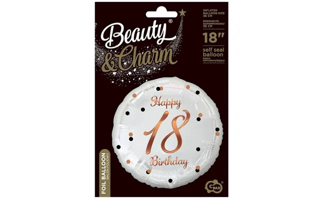 Foil Balloon Happy Birthday 18 - White