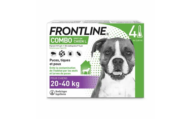 Frontline Combo -on Dog L From 20-40 Kg 4 Pipettes 2.68 Ml