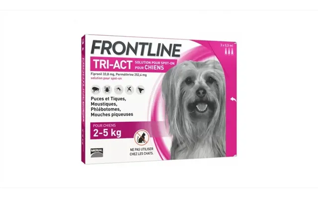 Frontline Tri-act Xs - -on For Dogs 2-5 Kg, 3 Pipettes, Frontline