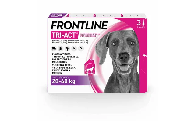 Frontline Tri-act -on Dog 20-40 Kg 3 4-ml Pipettes