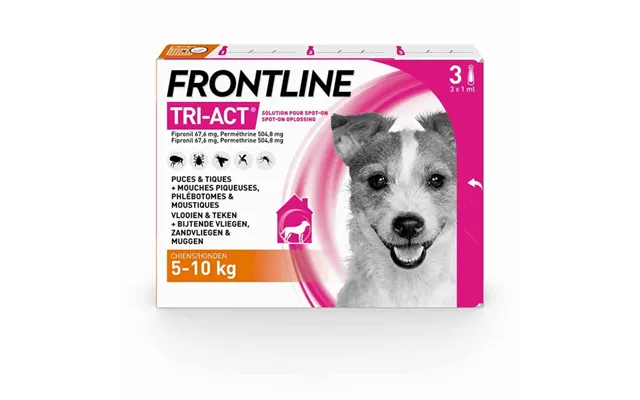 Frontline Tri-act -on Dog 5-10 Kg 3 Pipettes 1 Ml