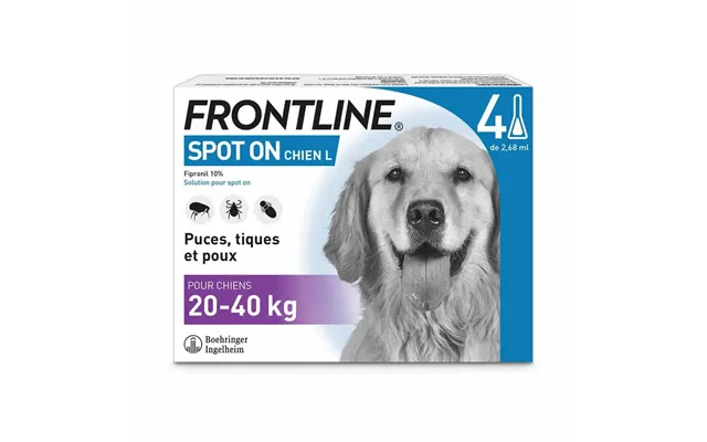 Frontline -on Dog L From 20-40kg 4 Pipettes 2.68 Ml