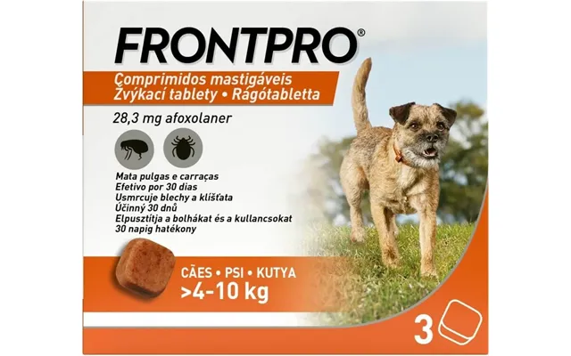 Frontpro Antiparasitic Chewable Tablets For Dogs 4-10 Kg 1×3 Tbl - Antiparasitic Tablets