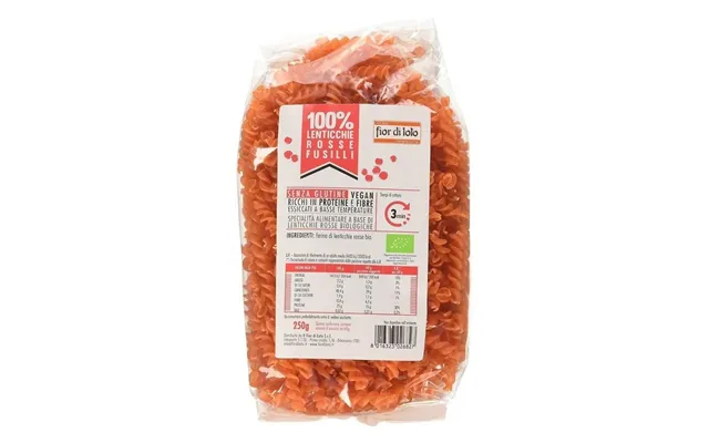 Fusilli Pasta With Red Lentils Gluten Free - 250 G