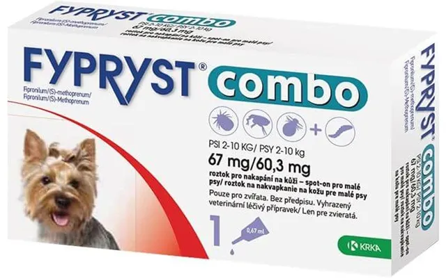 Fypryst Combo 67 Mg 60 3 Mg Dogs 2-10 Kg Solution For Skin Drip For Small Dogs 1 Pc