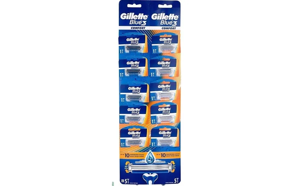 Gillette Blue 3 Plus Comfort Razor - 10 Pieces