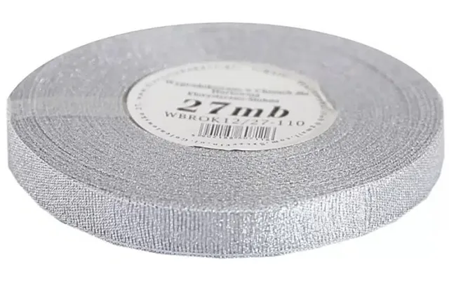 Glitter Ribbon 12mm X 27mb - Silver product image