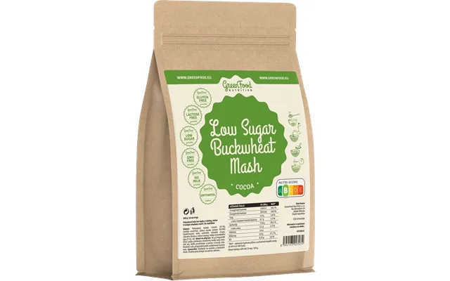 Greenfood Nutrition Low Sugar Buckwheat Quick Porridge Cocoa 500 G