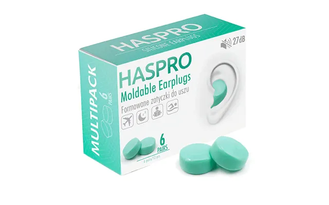 Haspro Molded Ear Plugs - Mint