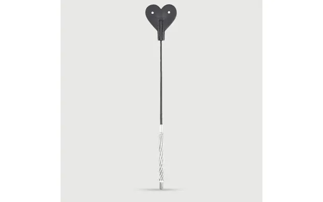 Heart Shaped Crop With Metal Handle 50 Cm - Black