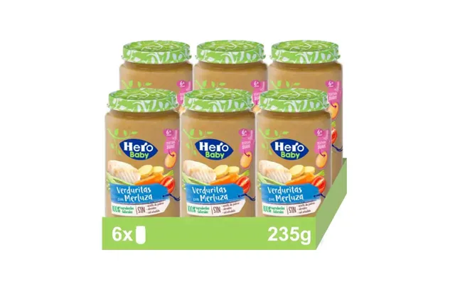 Hero Baby Pack Pack Vegetables With Hake - 6 X 235 Grams