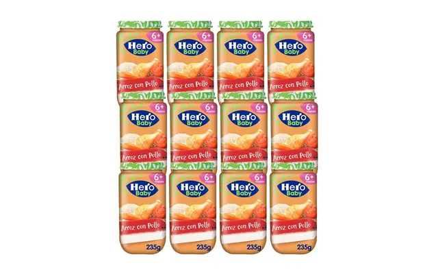 Hero Baby Pack Rice & Chicken Rice Pudding - 12 X 235 Gr