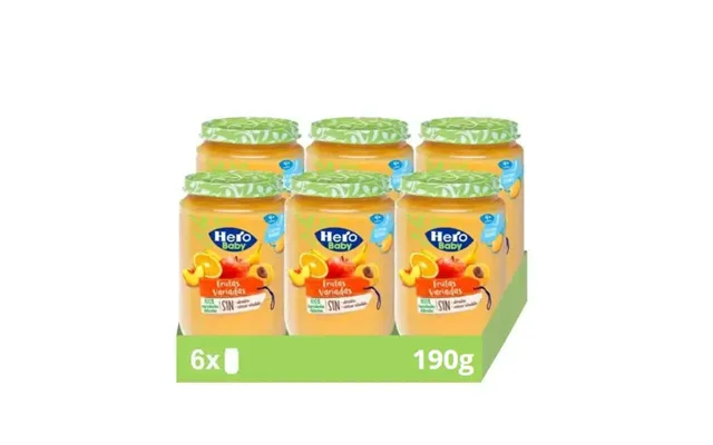 Hero Baby Packs Assorted Fruit Jars - 6 X 190 Grams product image
