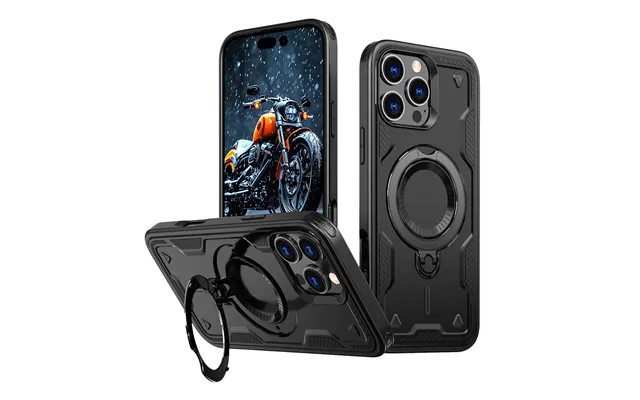 Hybrid Armor Trendy Case With Magsafe For Iphone 16 Pro - Black