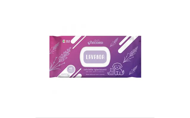 Hygienic Wet Wipes With Lavender For Dogs And Cats - 40 Pieces