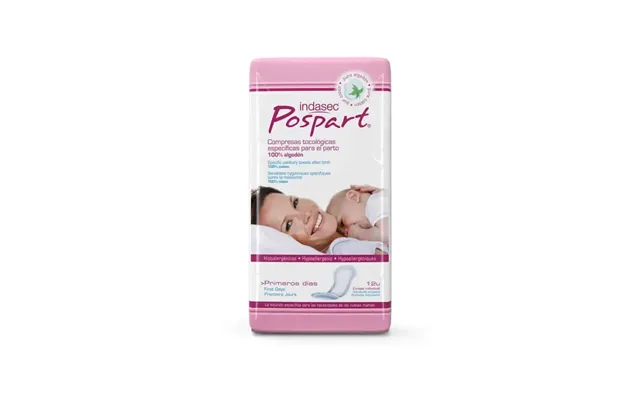Indasec Pospart First Days Cotton Pads - 12 Units