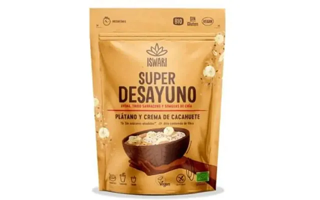 Iswari Super Breakfast Banana And Peanut Cream 360gr Bio Sg Vegan
