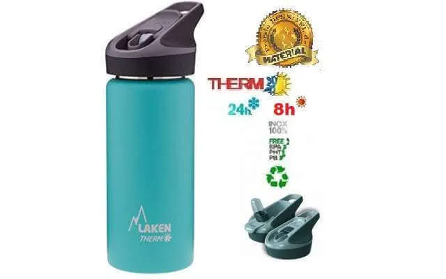 Jannu Turqoise Stainless Steel Thermos With Automatic Lid - 500ml
