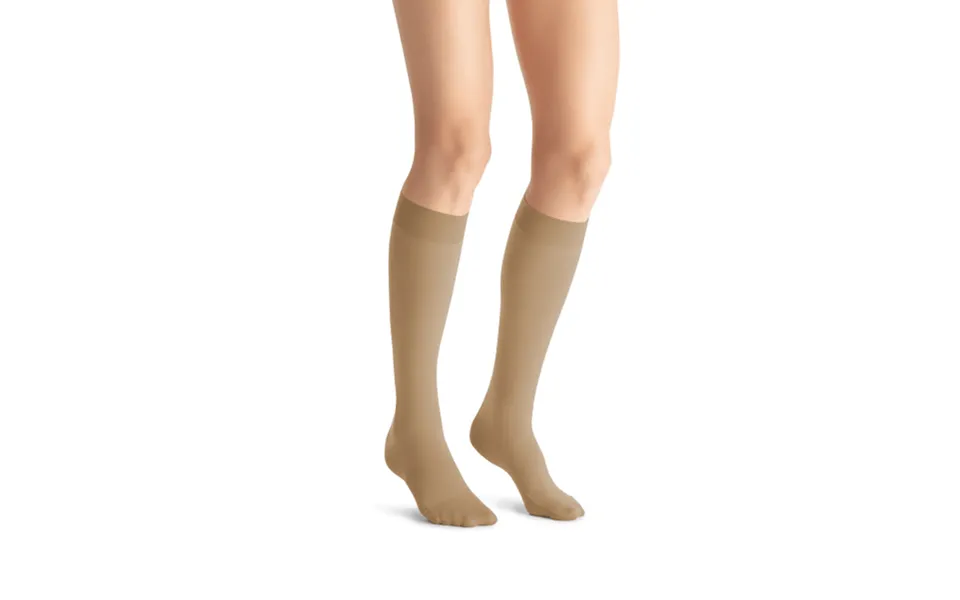 Jobst Opaque Knee Compression Socks Ccl2 Closed Toe Size 5 Natural