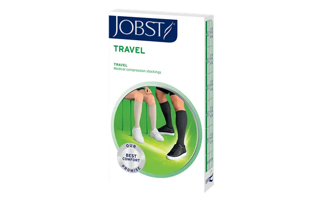 Jobst Travel Knee Compression Socks 15-20mmhg Closed Yards Size 4 Black