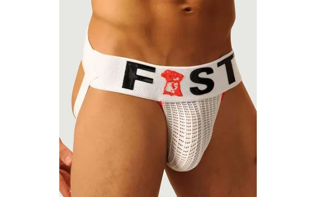 Jockstrap Fist Logo - White