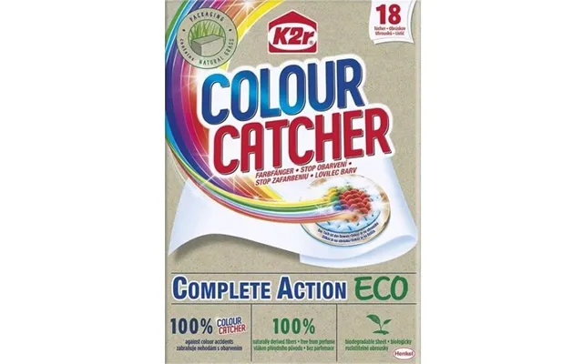 K2r Colour Catcher Eco Stop Washing Wipes - 18 Pieces product image