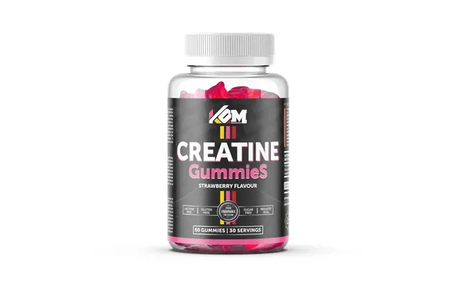 Kom Endurance Creatine Creatine Sports Nutrition - 60 Strawberry Flavored Creatine Gums