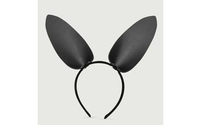 Leather Bunny Ear Headband - Black product image