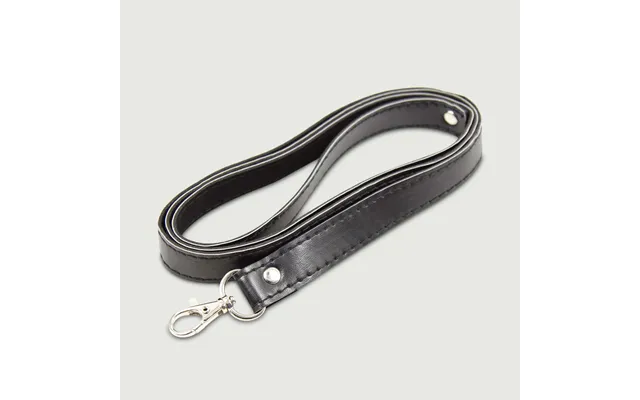 Leather Hand Leash With Metal Clip - Black