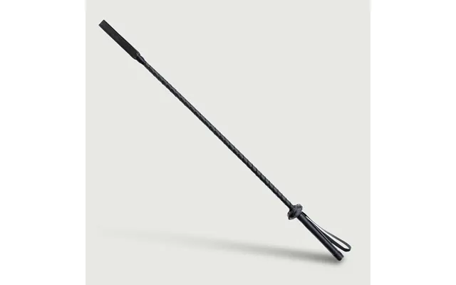 Leather Riding Crop With Double Strap Tip 71 Cm - Black