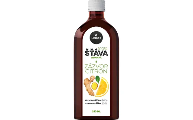 Leros Ginger Juice With Ginger And Lemon Juice 250 Ml