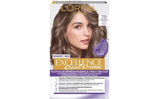 L'oreal Paris Excellence Cool Creme Dye 7.11 Blond Ultra Ultra White
