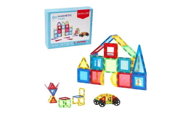 Magnetic 3d Construction Set With 60 Pieces - 3 Years