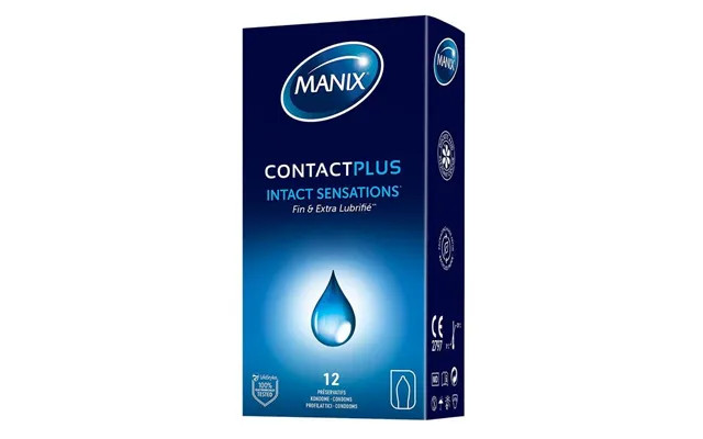 Manix Contact Plus Thin And Extra Lubricated Condoms X12