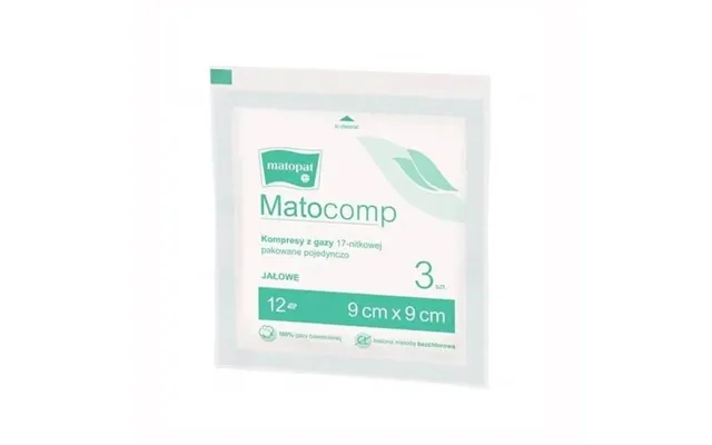 Matocomp Matocomp Matocomp Sterile Compresses 100% Cotton 17 Threads 12 Layers 9 Cm X 9 Cm 3 Pieces