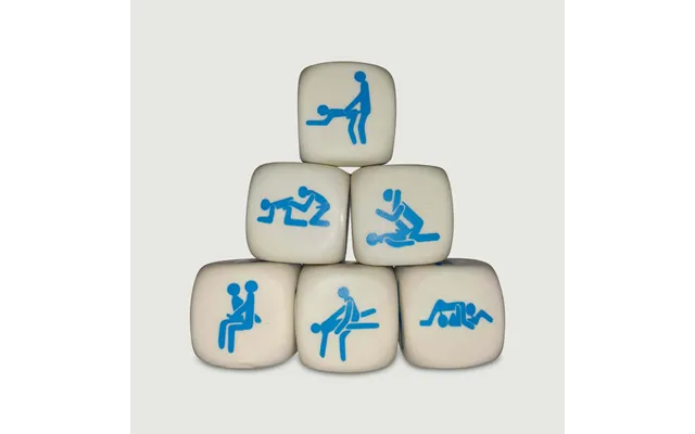 Men Posture Sex Dice - White
