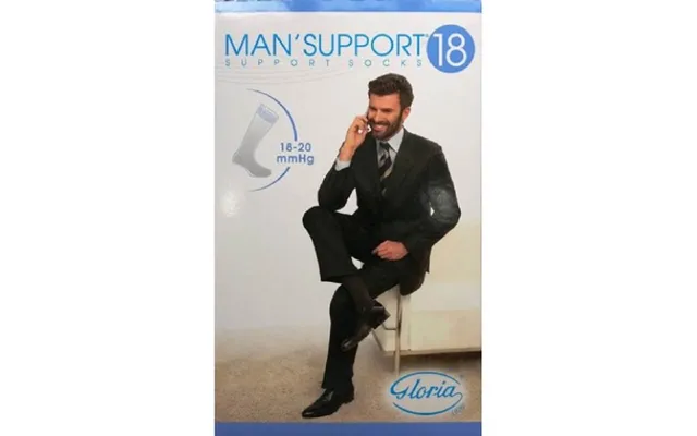 Men Support Knee High Medical Stockings No. 3 - Black